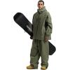 GSOU SNOW Men’s Ski Jacket Snowboard Snow Coat Waterproof Windproof Insulated Winter Hooded Snow Sports Outerwear(Army Green)