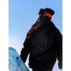 GSOU SNOW Men’s Ski Jacket Snowboard Snow Coat Waterproof Windproof Insulated Winter Hooded Snow Sports Outerwear(Black)