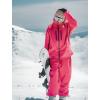 GSOU SNOW Men’s Ski Jacket Snowboard Snow Coat Waterproof Windproof Insulated Winter Hooded Snow Sports Outerwear(Rose)