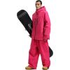 GSOU SNOW Men’s Ski Jacket Snowboard Snow Coat Waterproof Windproof Insulated Winter Hooded Snow Sports Outerwear(Rose)