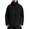 GSOU SNOW Men’s Ski Jacket Snowboard Snow Coat Waterproof Windproof Insulated Winter Hooded Snow Sports Outerwear(Black)