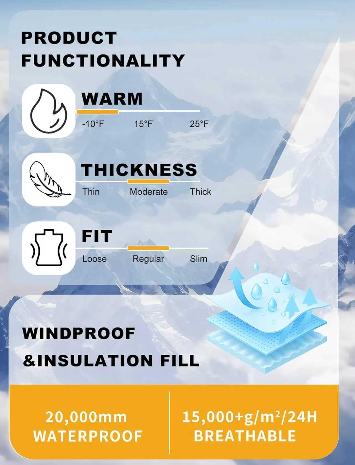 image:imageGSOU SNOW Snow Suit for Kids Ski Suit Boys Ski Jacket and Snow Bibs Set Waterproof Insulated Snowsuit Windproof for Kid YouthOffwhite