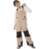 GSOU SNOW Girls Boys Snow Ski Bibs Kids Snowboard Pants Insulated Waterproof Overall Winter (3-16Years)(Caramel)