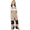 GSOU SNOW Girls Boys Snow Ski Bibs Kids Snowboard Pants Insulated Waterproof Overall Winter (3-16Years)(Caramel)