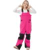 GSOU SNOW Girls Boys Snow Ski Bibs Kids Snowboard Pants Insulated Waterproof Overall Winter (3-16Years)(Rose Red)