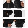 GSOU SNOW Kids Ski Jacket Snowsuit Ski Hooded Suit Boys Girls Winter Coat Outdoor Snowboard Suit Waterproof Windproof(Black)