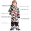 GSOU SNOW Kids Snow Suit One Piece Ski Suit Boys Girls Snowboard Jumpsuits Waterproof Youth Snowsuit Outfit(Brown)