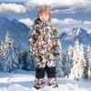 GSOU SNOW Kids Snow Suit One Piece Ski Suit Boys Girls Snowboard Jumpsuits Waterproof Youth Snowsuit Outfit(Brown)
