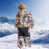 GSOU SNOW Kids Snow Suit One Piece Ski Suit Boys Girls Snowboard Jumpsuits Waterproof Youth Snowsuit Outfit(Brown)