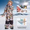 GSOU SNOW Kids Snow Suit One Piece Ski Suit Boys Girls Snowboard Jumpsuits Waterproof Youth Snowsuit Outfit(Brown)
