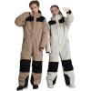 GSOU SNOW Kids Snow Suit One Piece Ski Suit Boys Girls Snowboard Jumpsuits Waterproof Youth Snowsuit Outfit(Khaki)