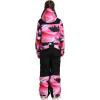GSOU SNOW Kids Snow Suit One Piece Ski Suit Boys Girls Snowboard Jumpsuits Waterproof Youth Snowsuit Outfit(Pink Multicolor)