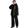 GSOU SNOW Snow Suit for Kids Ski Suit Boys Ski Jacket and Snow Bibs Set Waterproof Insulated Snowsuit Windproof for Kid Youth(Black)