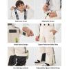 GSOU SNOW Snow Suit for Kids Ski Suit Boys Ski Jacket and Snow Bibs Set Waterproof Insulated Snowsuit Windproof for Kid Youth(Off-white)