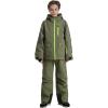 GSOU SNOW Snow Suit for Kids Ski Suit Boys Ski Jacket and Snow Bibs Set Waterproof Insulated Snowsuit Windproof for Kid Youth(Army Green)