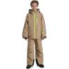 GSOU SNOW Snow Suit for Kids Ski Suit Boys Ski Jacket and Snow Bibs Set Waterproof Insulated Snowsuit Windproof for Kid Youth(Khaki)