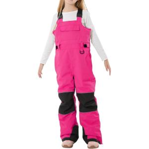 GSOU SNOW Girls Boys Snow Ski Bibs Kids Snowboard Pants Insulated Waterproof Overall Winter (3-16Years)(Rose Red)
