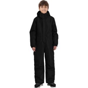 GSOU SNOW Kids Snow Suit One Piece Ski Suit Boys Girls Snowboard Jumpsuits Waterproof Youth Snowsuit Outfit(Black-1)