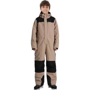 GSOU SNOW Kids Snow Suit One Piece Ski Suit Boys Girls Snowboard Jumpsuits Waterproof Youth Snowsuit Outfit(Khaki)