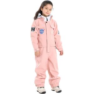 GSOU SNOW Kids Snow Suit One Piece Ski Suit Boys Girls Snowboard Jumpsuits Waterproof Youth Snowsuit Outfit(Pink)