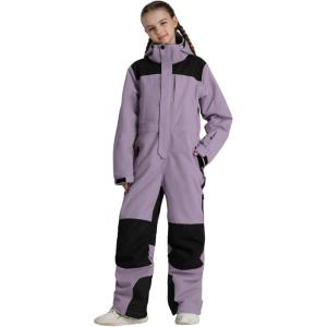GSOU SNOW Kids Snow Suit One Piece Ski Suit Boys Girls Snowboard Jumpsuits Waterproof Youth Snowsuit Outfit(Purple)