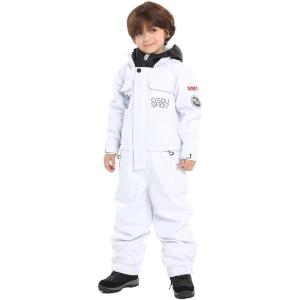 GSOU SNOW Kids Snow Suit One Piece Ski Suit Boys Girls Snowboard Jumpsuits Waterproof Youth Snowsuit Outfit(White1)
