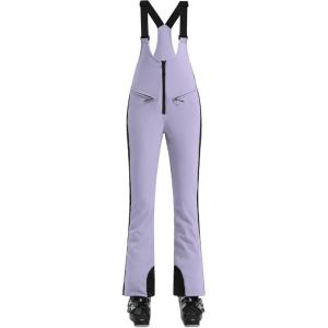 GSOU SNOW Women Ski Bib Pants Snow Overalls Snowboard Waterproof Windproof Insulated Slim Winter Warm High elasticity(Light Purple)