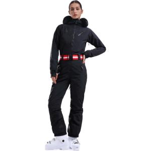 GSOU SNOW Ski Suit Women Snowsuit One Piece Snowboarding Waterproof Windproof Jumpsuit for Outdoor Sports(Black)