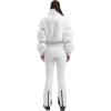 GSOU SNOW Women Ski Jacket Faux Fur Snowboard Coat Snow Cropped Jacket Winter Outdoor Warm(White)