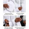 GSOU SNOW Women Ski Jacket Faux Fur Snowboard Coat Snow Cropped Jacket Winter Outdoor Warm(White)