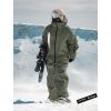 GSOU SNOW Women Ski Jacket and Pants Set Men Snowboard Jacket Baggy Snow Suit Waterproof Windproof Insulation Ski suit(Army Green-1)