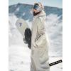 GSOU SNOW Women Ski Jacket and Pants Set Men Snowboard Jacket Baggy Snow Suit Waterproof Windproof Insulation Ski suit(Beige-1)