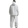 GSOU SNOW Women Ski Jacket and Pants Set Men Snowboard Jacket Baggy Snow Suit Waterproof Windproof Insulation Ski suit(Grey-2)