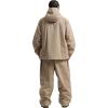 GSOU SNOW Women Ski Jacket and Pants Set Men Snowboard Jacket Baggy Snow Suit Waterproof Windproof Insulation Ski suit(Khaki-1)