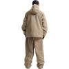 GSOU SNOW Women Ski Jacket and Pants Set Men Snowboard Jacket Baggy Snow Suit Waterproof Windproof Insulation Ski suit(Khaki-2)