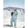 GSOU SNOW Women Ski Jacket and Pants Set Men Snowboard Jacket Baggy Snow Suit Waterproof Windproof Insulation Ski suit(Light Blue-2)