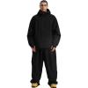 GSOU SNOW Women Ski Jacket and Pants Set Men Snowboard Jacket Baggy Snow Suit Waterproof Windproof Insulation Ski suit(Black-1)
