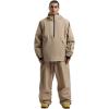 GSOU SNOW Women Ski Jacket and Pants Set Men Snowboard Jacket Baggy Snow Suit Waterproof Windproof Insulation Ski suit(Khaki-2)