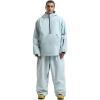 GSOU SNOW Women Ski Jacket and Pants Set Men Snowboard Jacket Baggy Snow Suit Waterproof Windproof Insulation Ski suit(Light Blue-2)