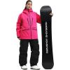 GSOU SNOW Womens Ski Set Outfits Snowboard Jacket and Pants Waterproof Snowsuit Baggy Snow Coat Bibs