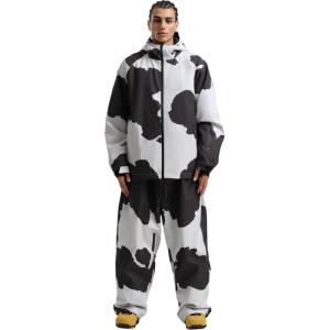 GSOU SNOW Women Ski Jacket and Pants Set Men Snowboard Jacket Baggy Snow Suit Waterproof Windproof Insulation Ski suit(Cow-1)