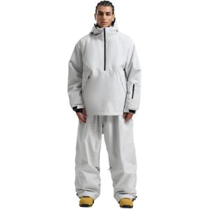 GSOU SNOW Women Ski Jacket and Pants Set Men Snowboard Jacket Baggy Snow Suit Waterproof Windproof Insulation Ski suit(Grey-2)