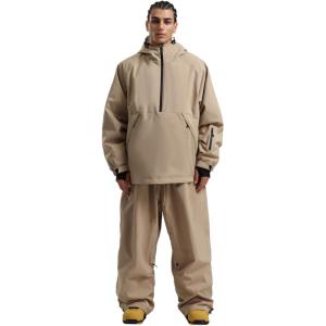 GSOU SNOW Women Ski Jacket and Pants Set Men Snowboard Jacket Baggy Snow Suit Waterproof Windproof Insulation Ski suit(Khaki-2)