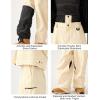 GSOU SNOW Men Snowboard Pants Baggy Women Ski Pants Snow Loose Insulated Sport Outdoor Waterproof Windproof(Begie)