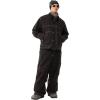 GSOU SNOW Men Snowboard Pants Baggy Women Ski Pants Snow Loose Insulated Sport Outdoor Waterproof Windproof(Black)