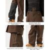 GSOU SNOW Men Snowboard Pants Baggy Women Ski Pants Snow Loose Insulated Sport Outdoor Waterproof Windproof(Deep Coffee)