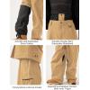 GSOU SNOW Men Snowboard Pants Baggy Women Ski Pants Snow Loose Insulated Sport Outdoor Waterproof Windproof(Khaki)