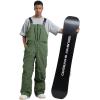 GSOU SNOW Mens Ski Bibs Women Snowboard Pants Bib Snow Insulated Overalls Waterproof Windproof Winter Warm Sport(Arm Green)