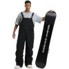 GSOU SNOW Mens Ski Bibs Women Snowboard Pants Bib Snow Insulated Overalls Waterproof Windproof Winter Warm Sport(Black)