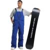 GSOU SNOW Mens Ski Bibs Women Snowboard Pants Bib Snow Insulated Overalls Waterproof Windproof Winter Warm Sport(Klein Blue)